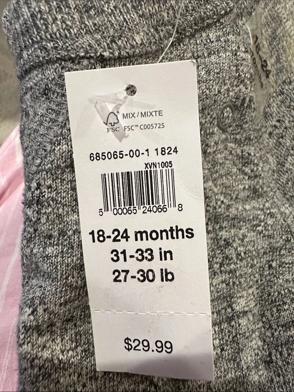Baby GAP Heather Gray Short-Sleeve Romper, Size 12-18 Months, NWT